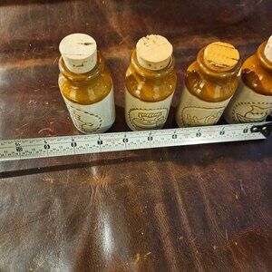 Beauceware pottery spice jars